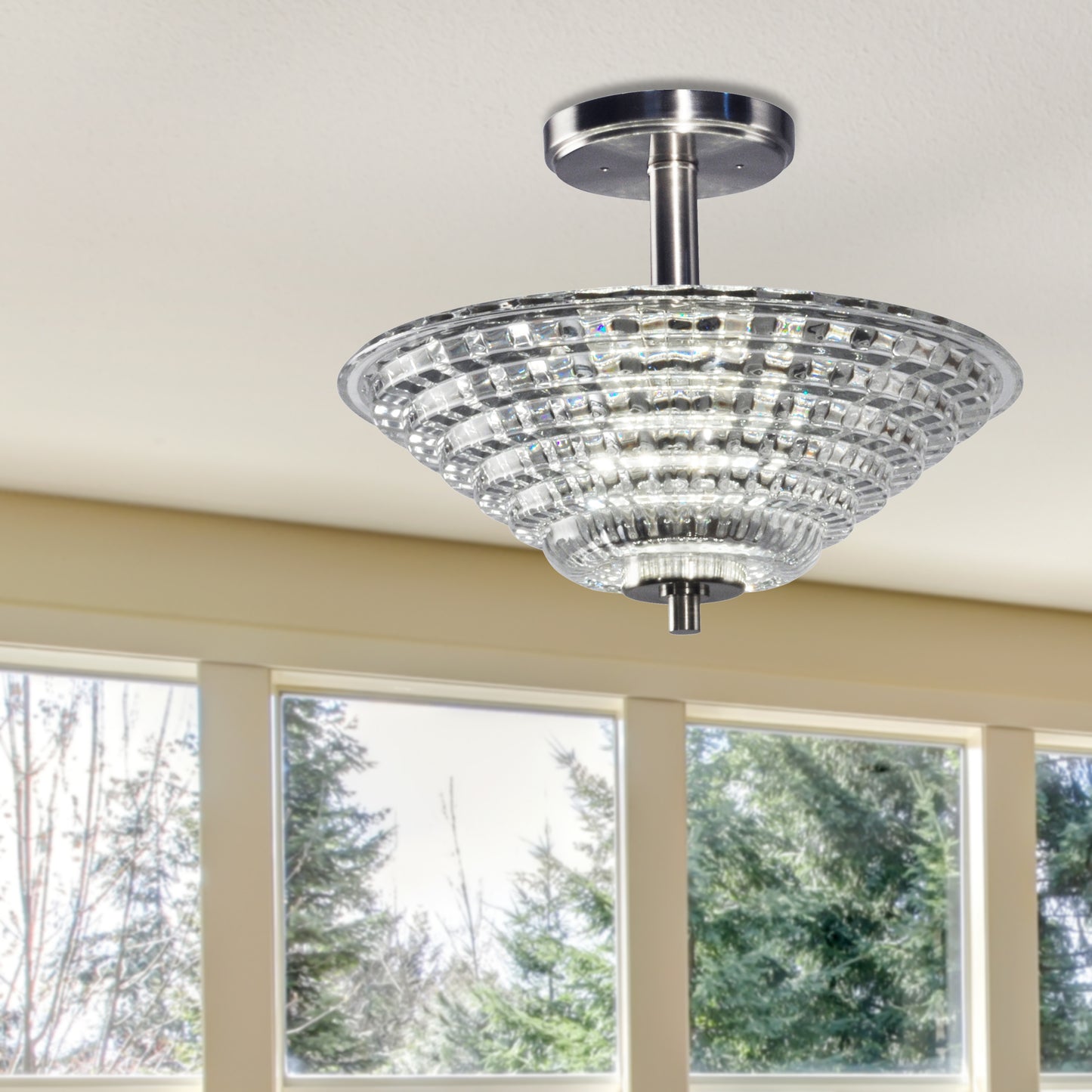 Wendy Crystal Semi Flush Mount