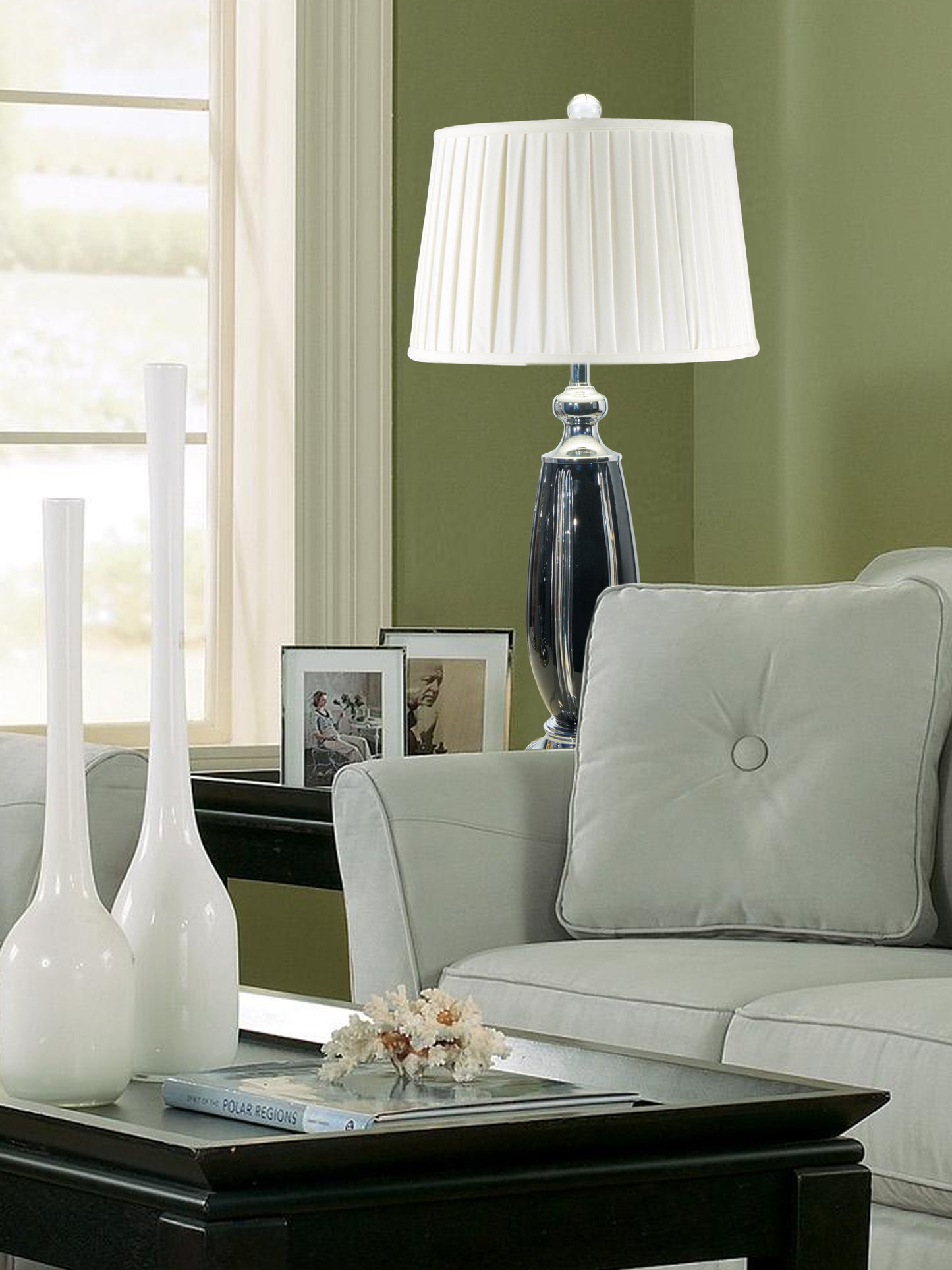 Blackline 24% Lead Crystal Table Lamp