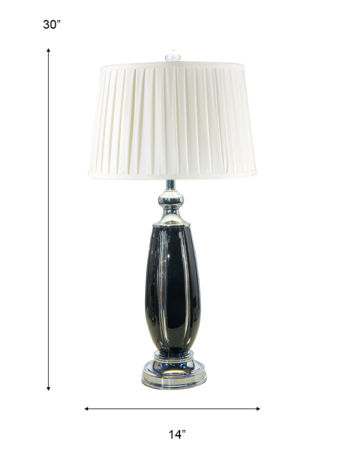 Blackline 24% Lead Crystal Table Lamp