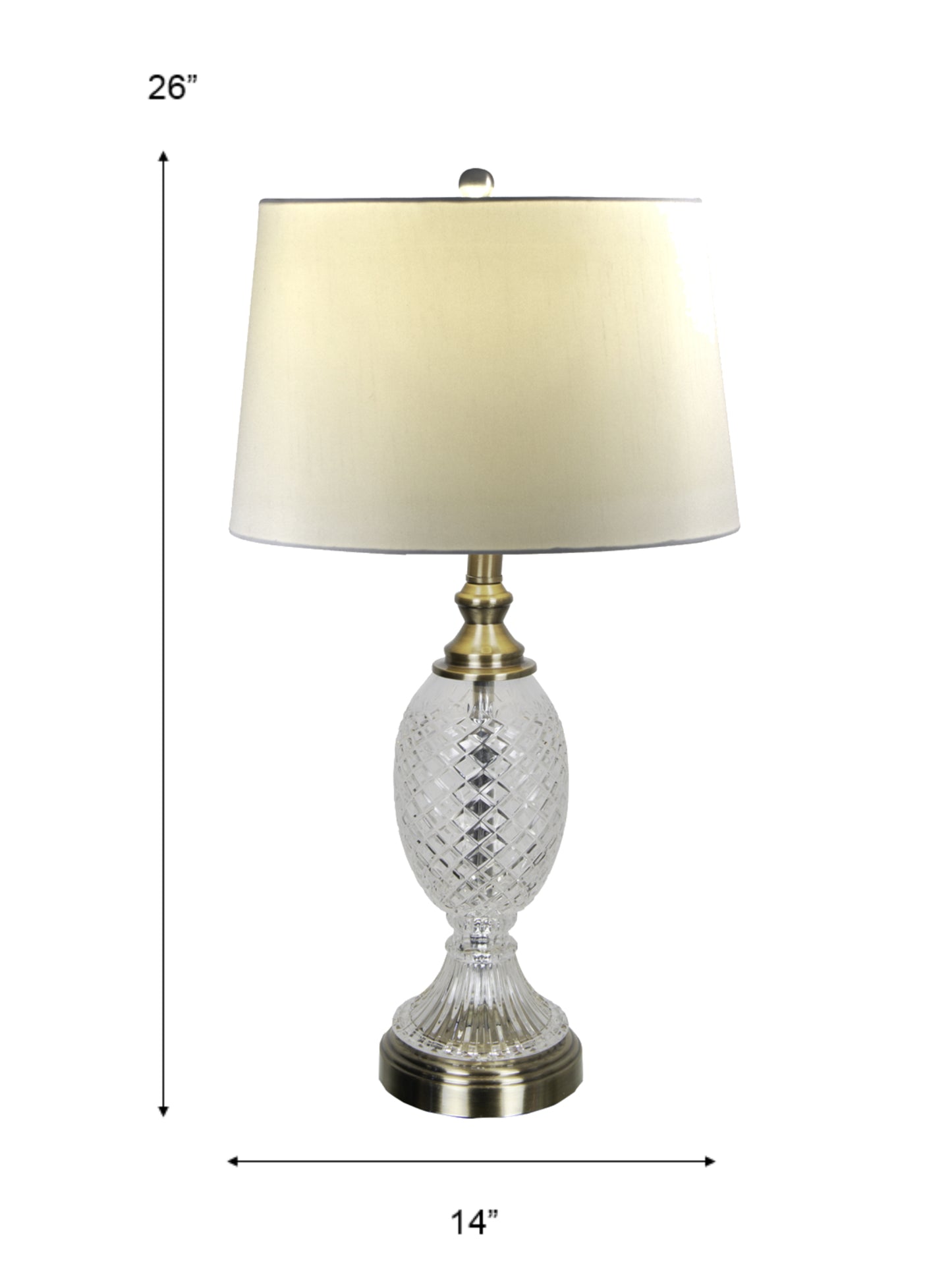 Retozo 24% Lead Crystal Table Lamp