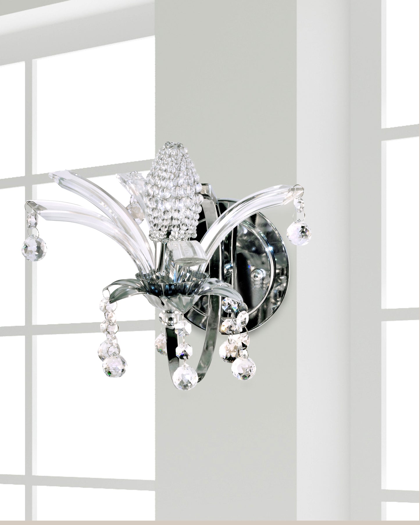 Sullivan Crystal Wall Sconce with Beads