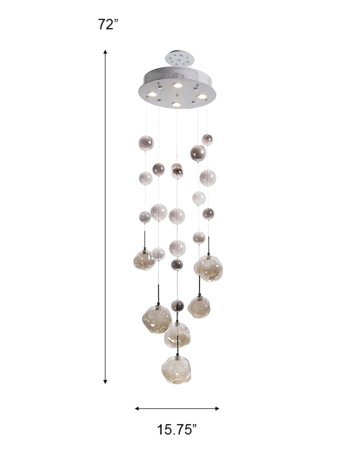 Sylas Hand Blown Art Glass Hanging Fixture