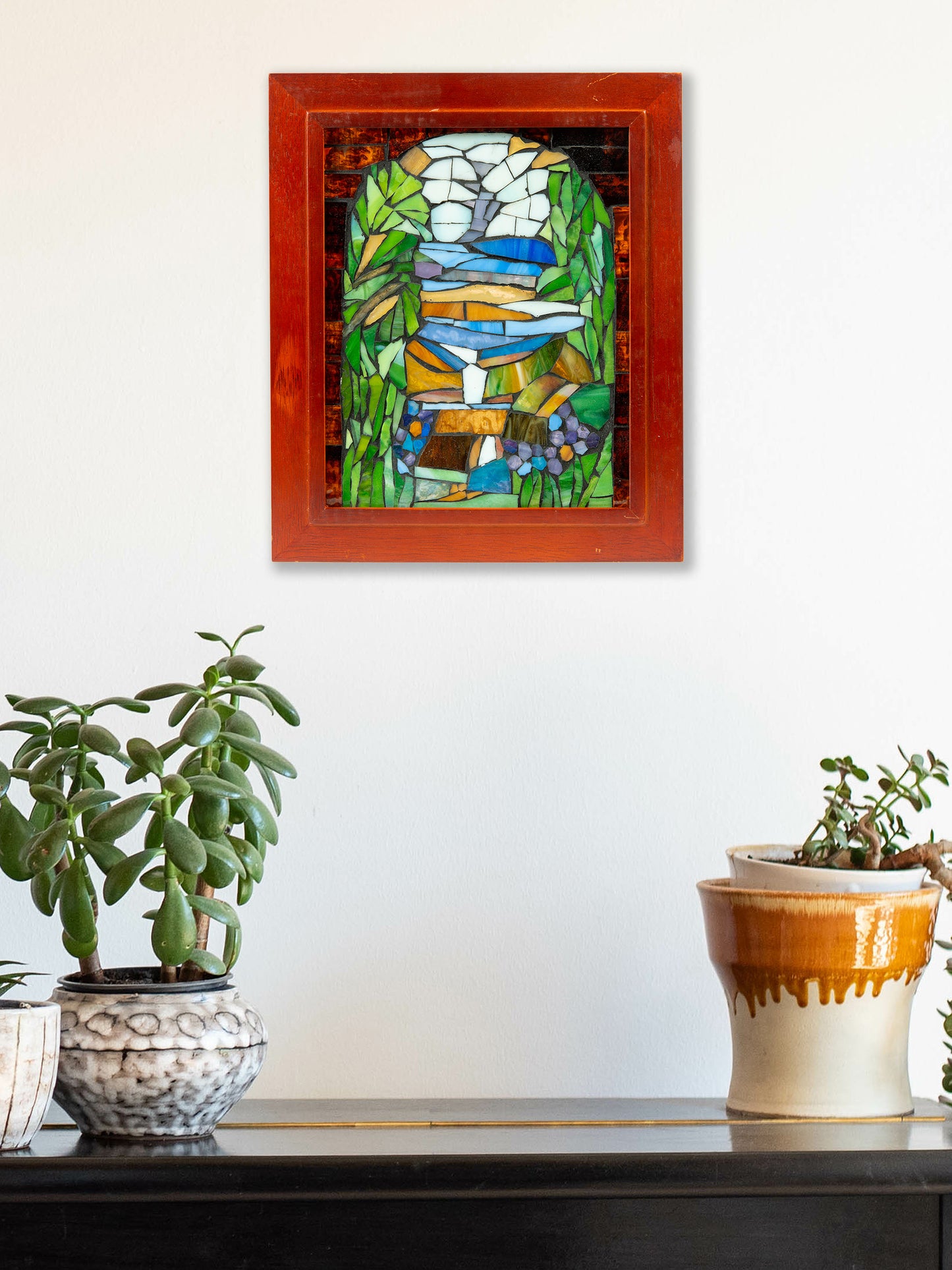Iris Landscape Mosaic Art Glass Wall Art / Suncatchers