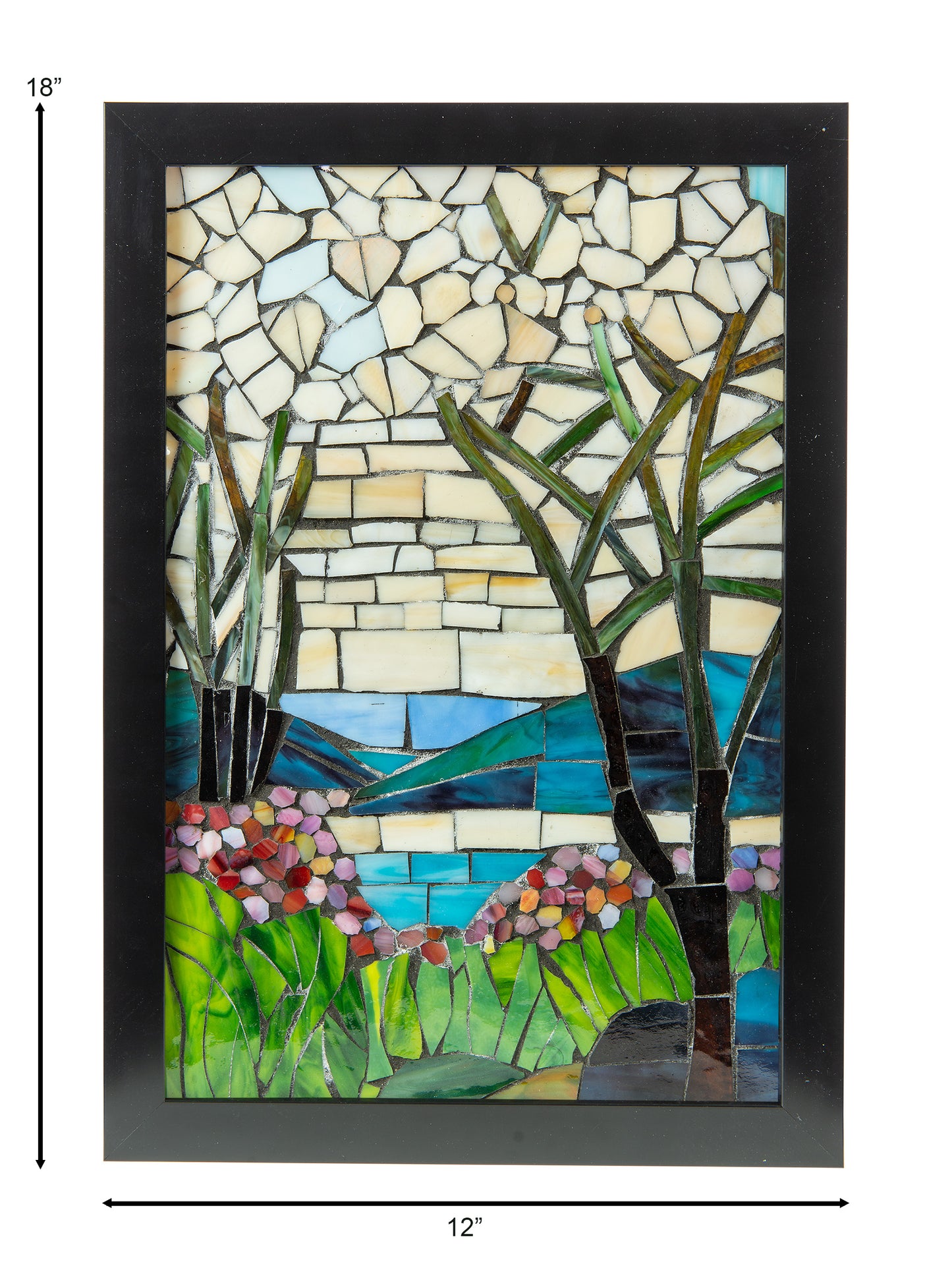 Magnolia Iris Mosaic Art Glass Wall Art / Suncatchers