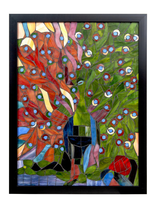 Peacock Mosaic Art Glass Wall Art / Suncatchers