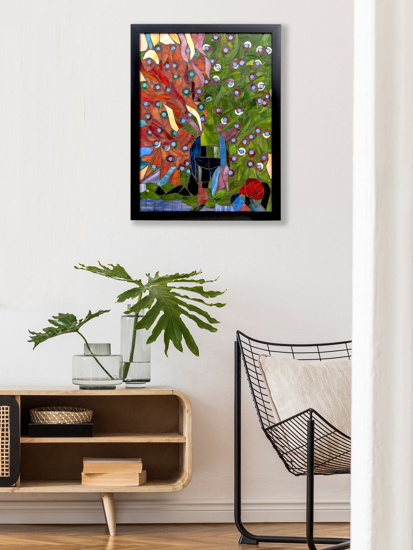 Peacock Mosaic Art Glass Wall Art / Suncatchers