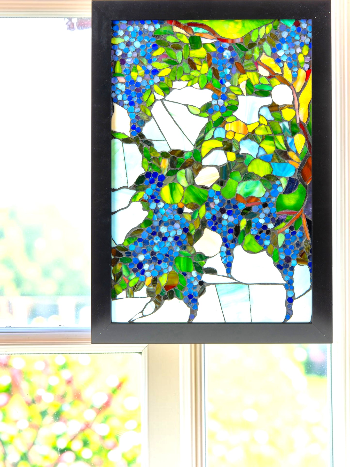 Grapevine Mosaic Art Glass Wall Art / Suncatchers