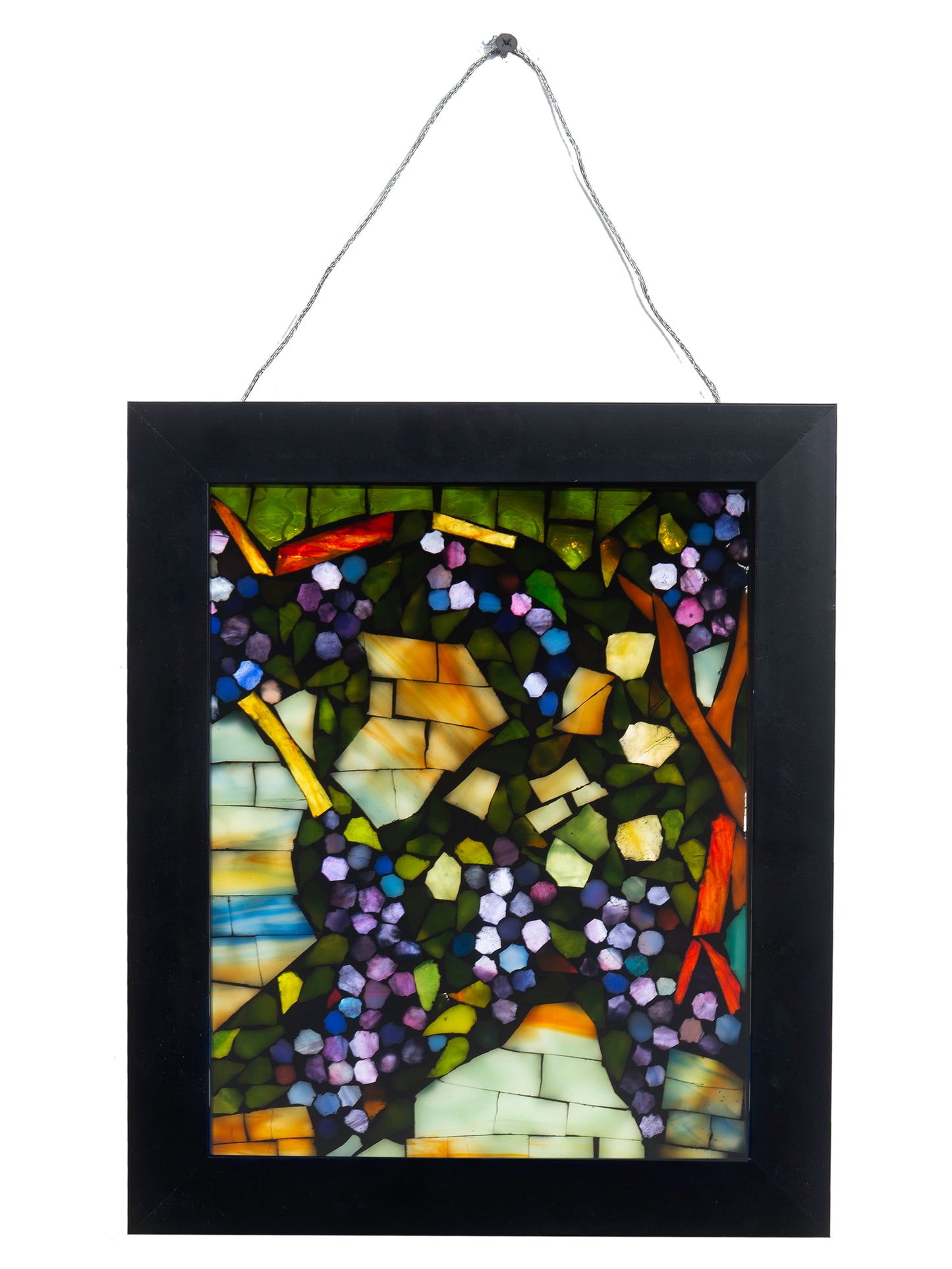 Snowball Wisteria Mosaic Art Glass Wall Art / Suncatchers
