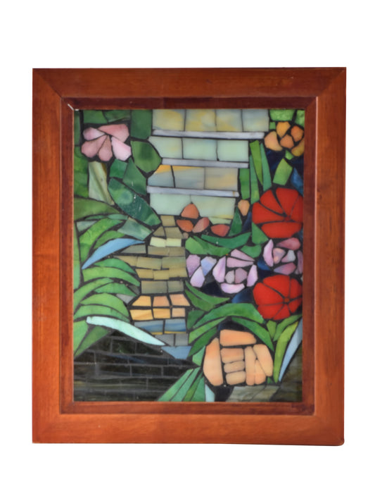 Floral Path Mosaic Art Glass Wall Art / Suncatchers