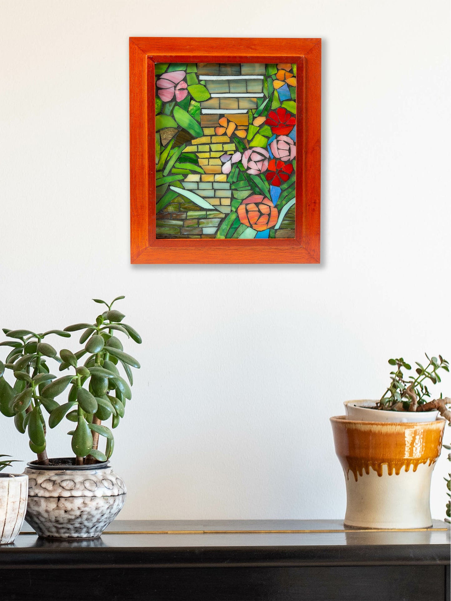 Floral Path Mosaic Art Glass Wall Art / Suncatchers