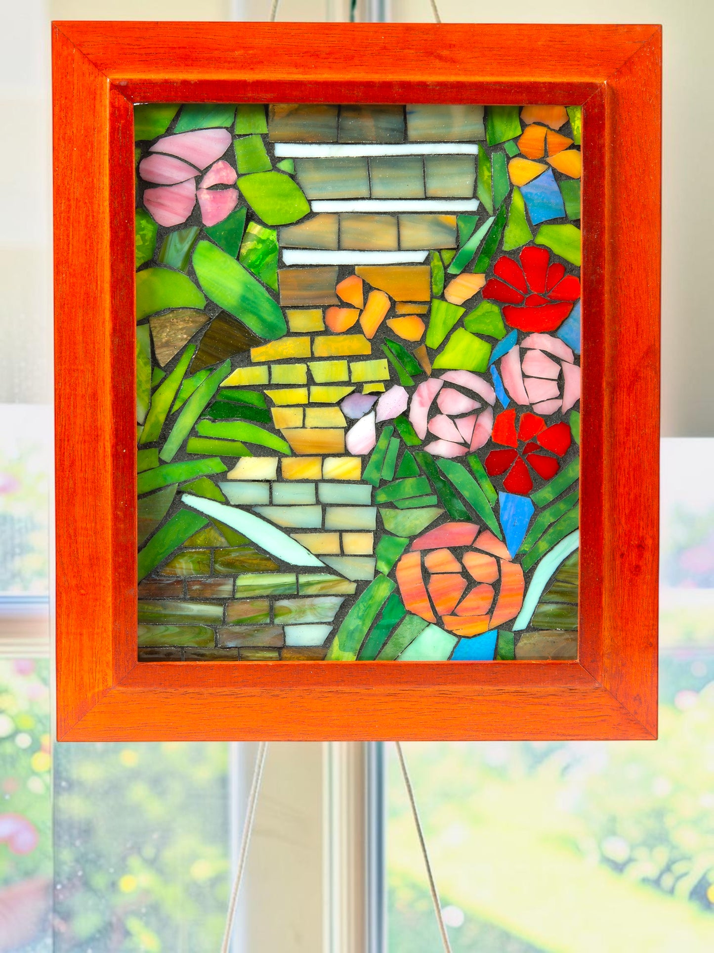 Floral Path Mosaic Art Glass Wall Art / Suncatchers