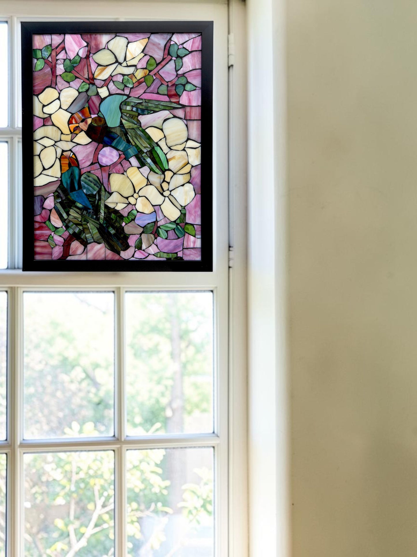 Parrots Mosaic Art Glass Wall Art / Suncatchers