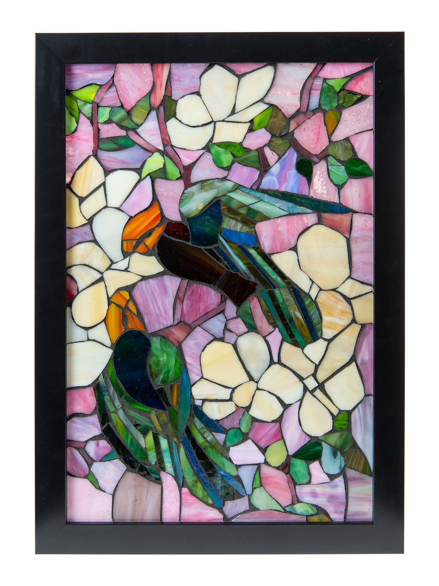 Parrots Mosaic Art Glass Wall Art / Suncatchers