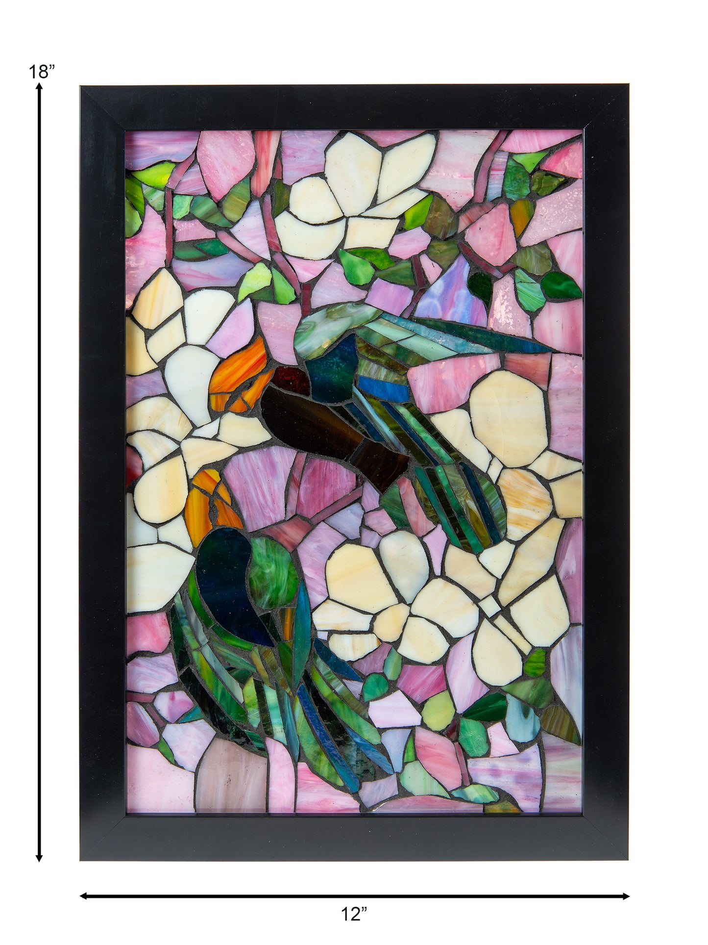Parrots Mosaic Art Glass Wall Art / Suncatchers