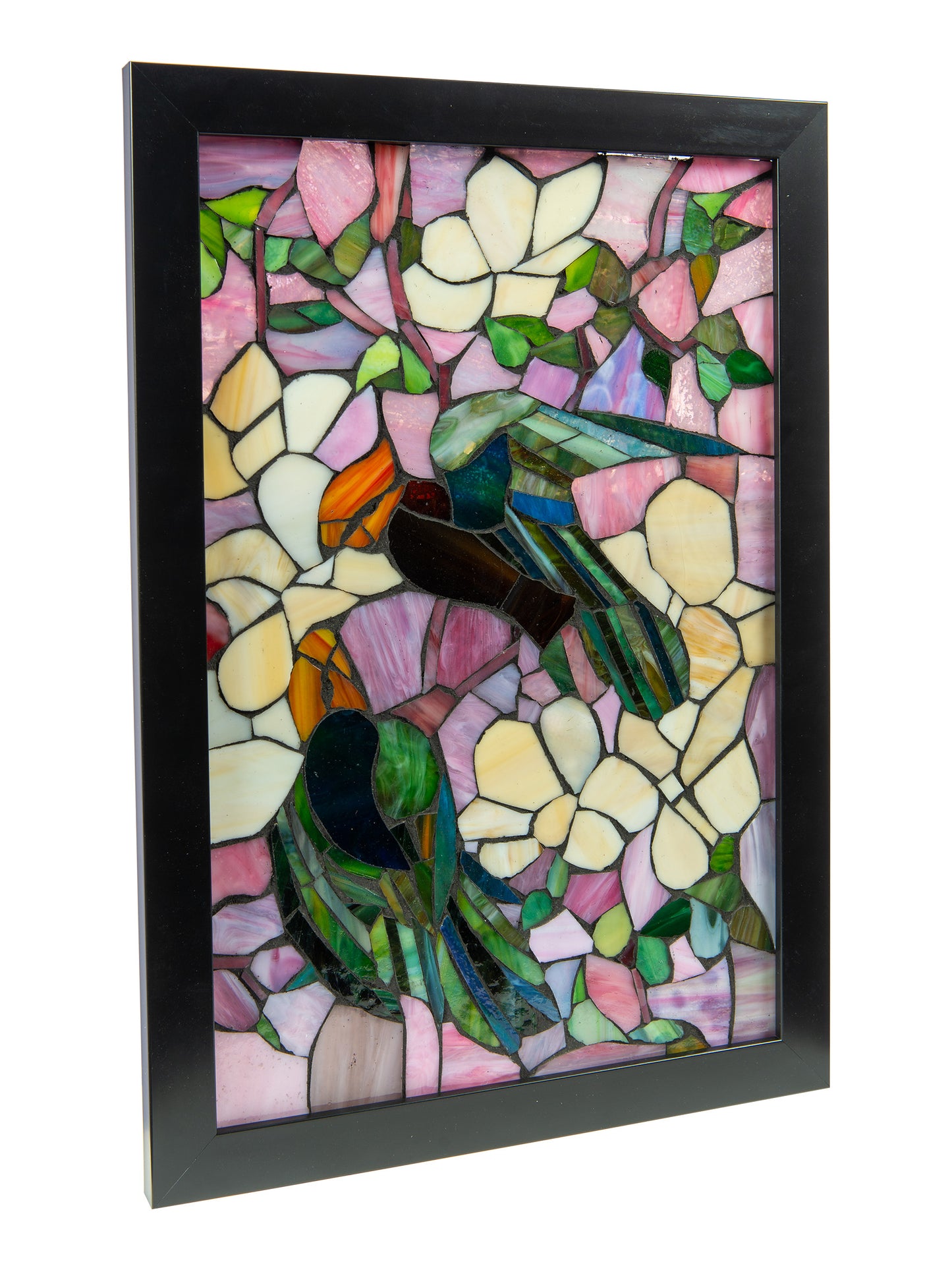 Parrots Mosaic Art Glass Wall Art / Suncatchers