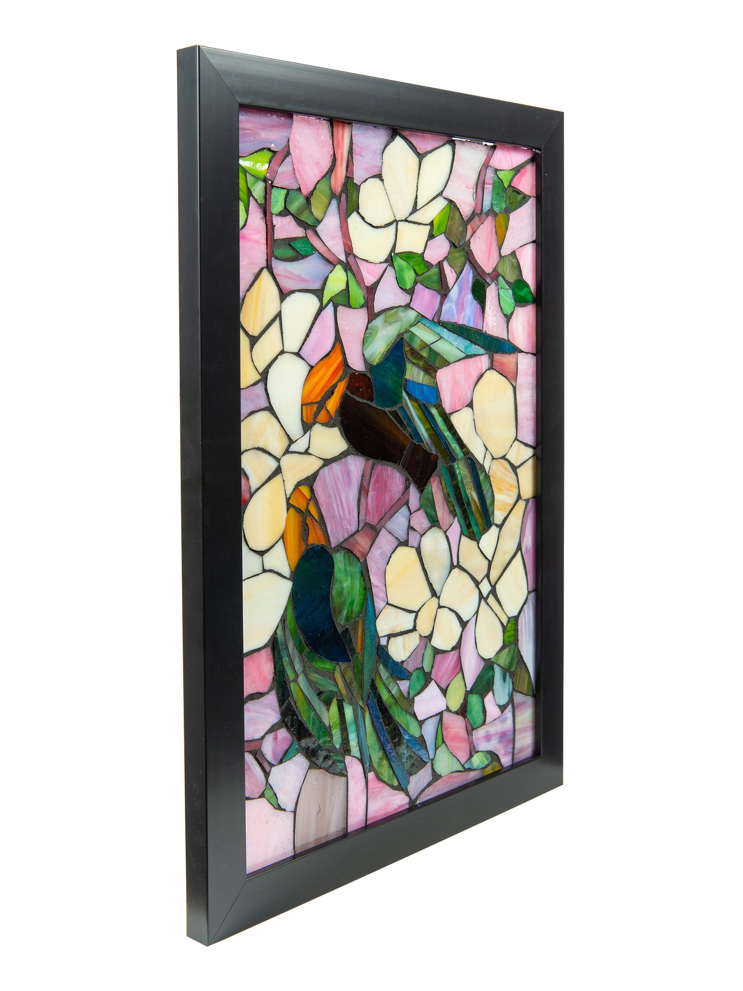 Parrots Mosaic Art Glass Wall Art / Suncatchers