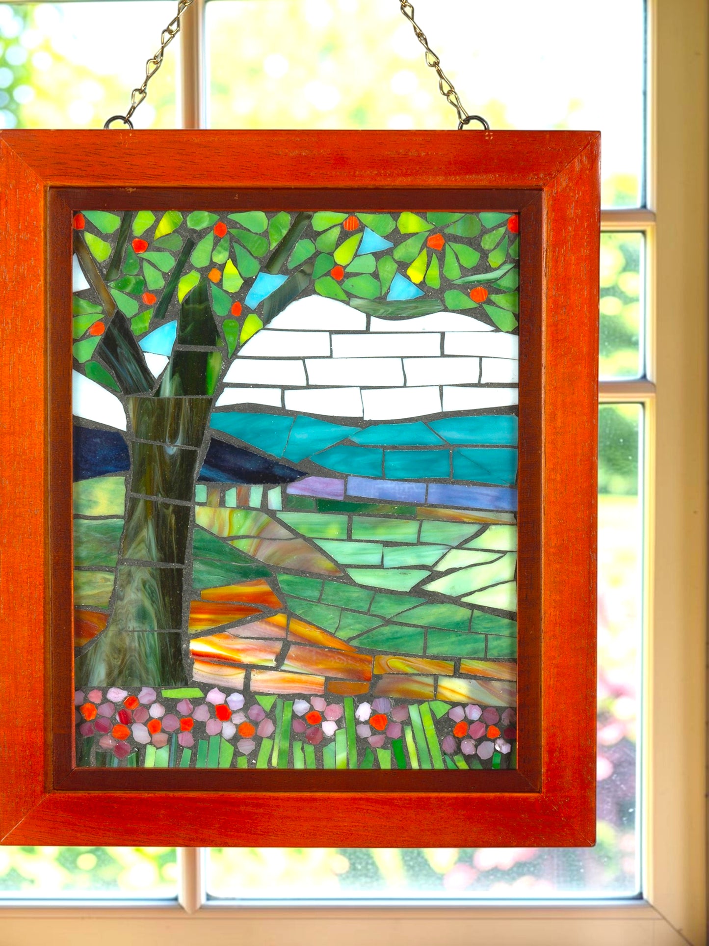 View Mt Mansfield Mosaic Art Glass Wall Art / Suncatchers