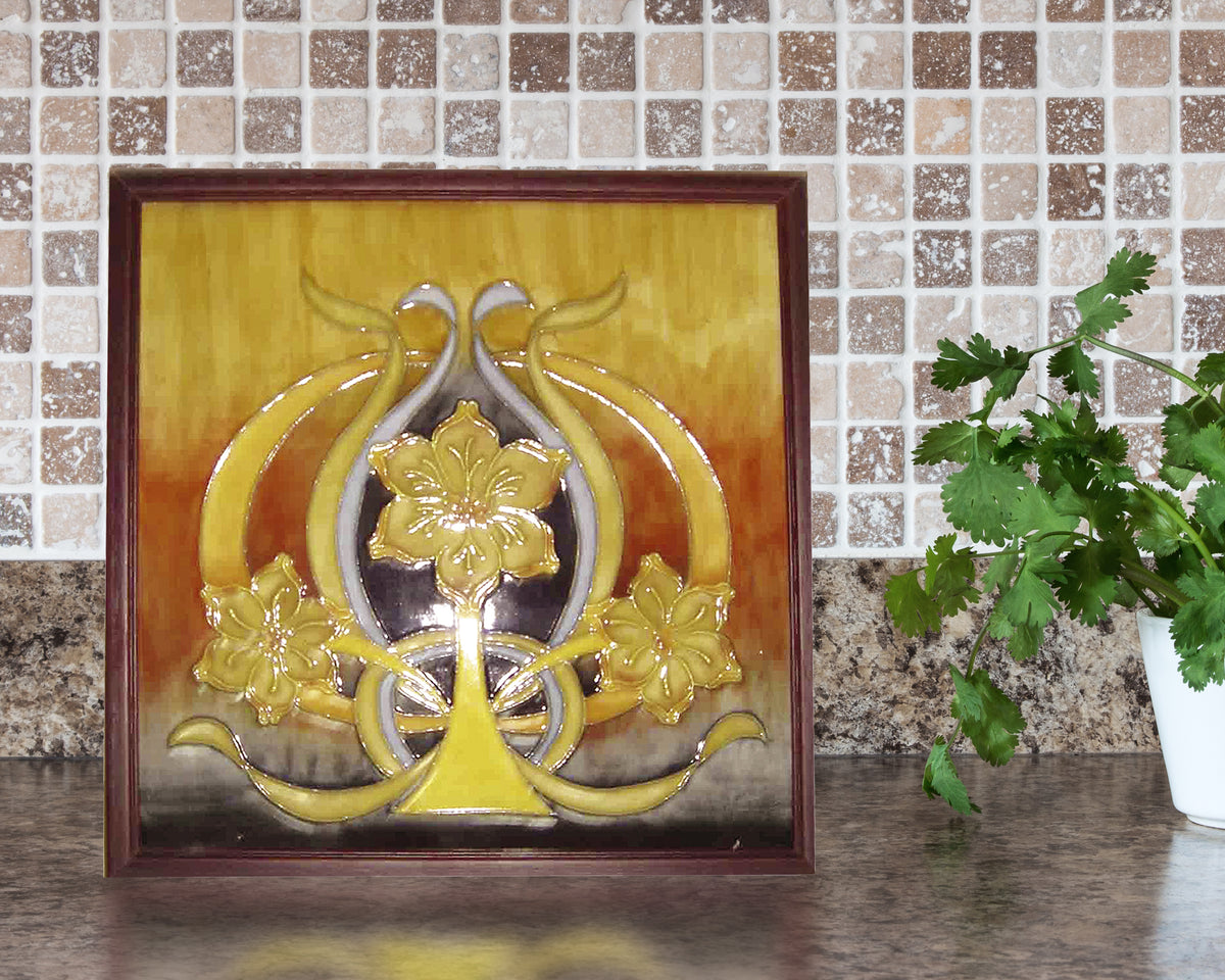 Dale Tiffany Pasque Flower Hand Painted Porcelain Wall Art / Suncatchers