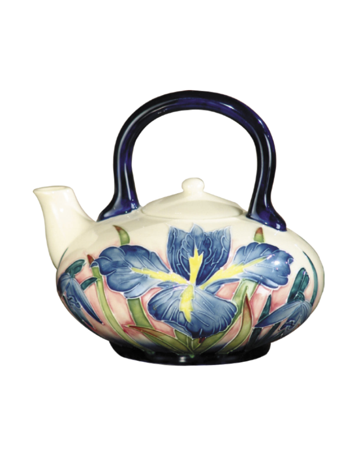 Dale Tiffany Iris Hand Painted Porcelain Tea Pot