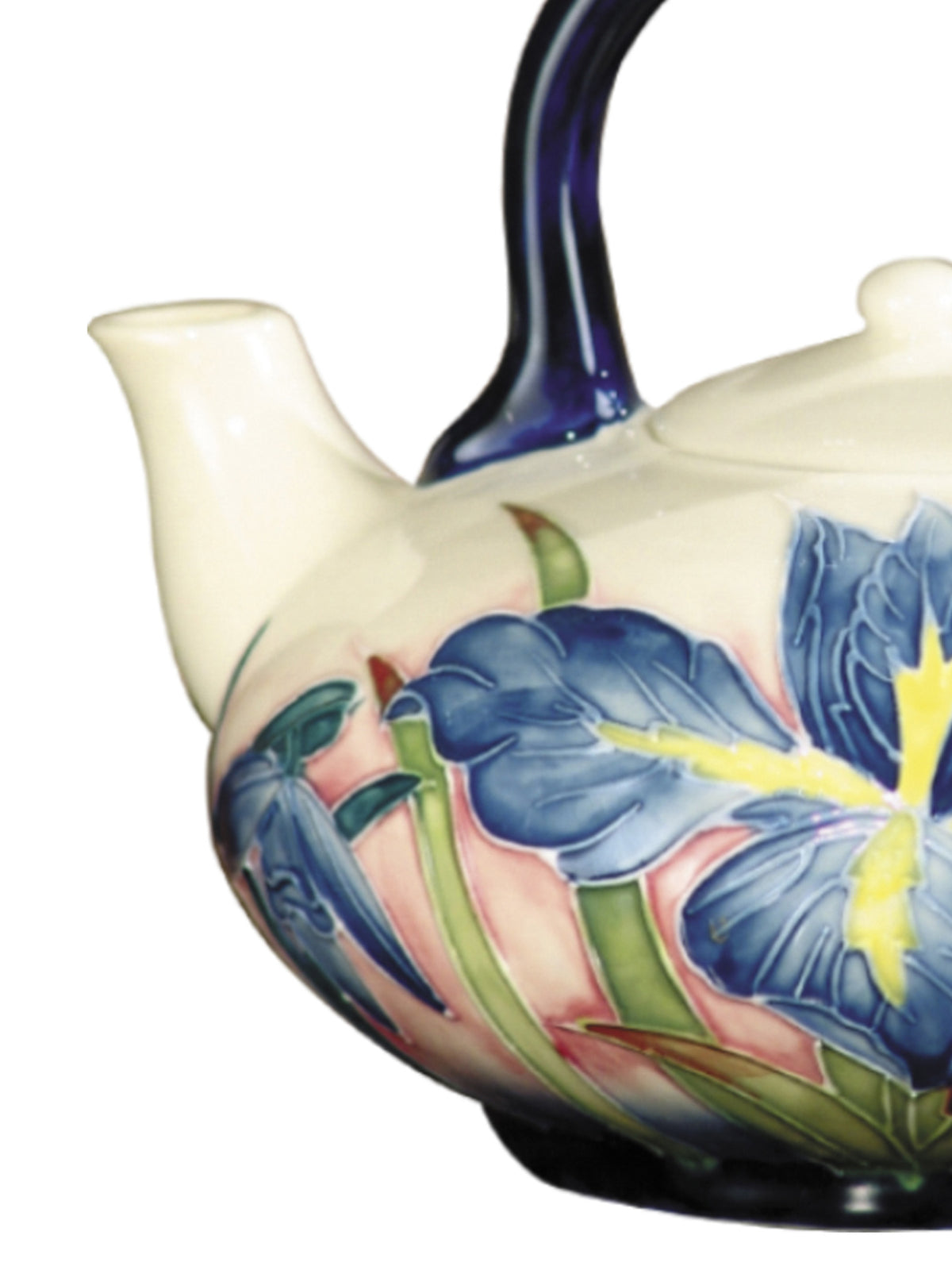 Dale Tiffany Iris Hand Painted Porcelain Tea Pot