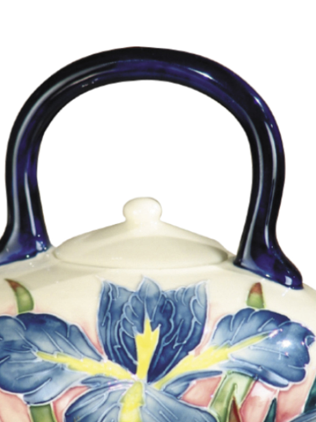 Dale Tiffany Iris Hand Painted Porcelain Tea Pot