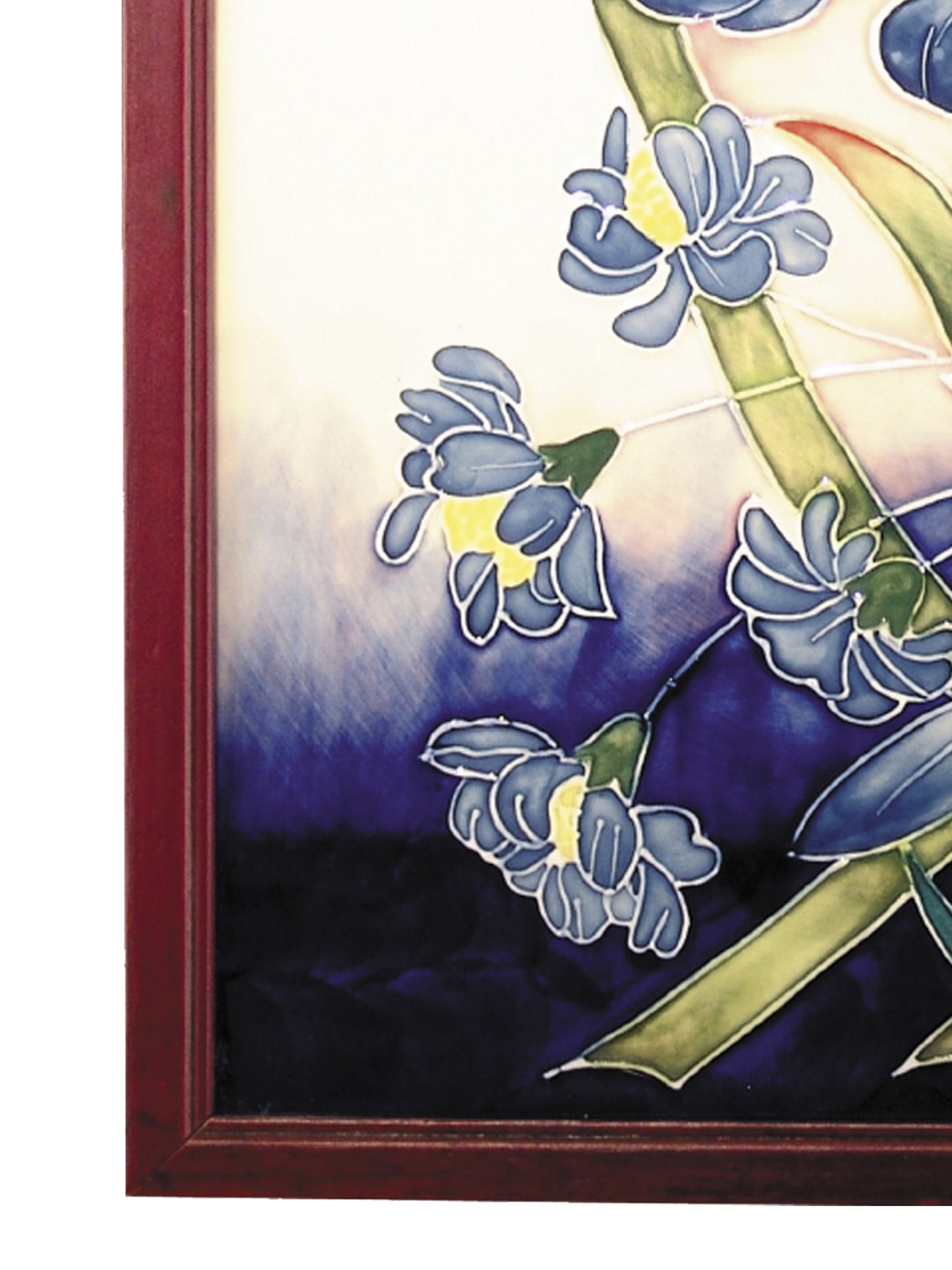Iris 2-Piece Hand Painted Porcelain Wall Art / Suncatchers