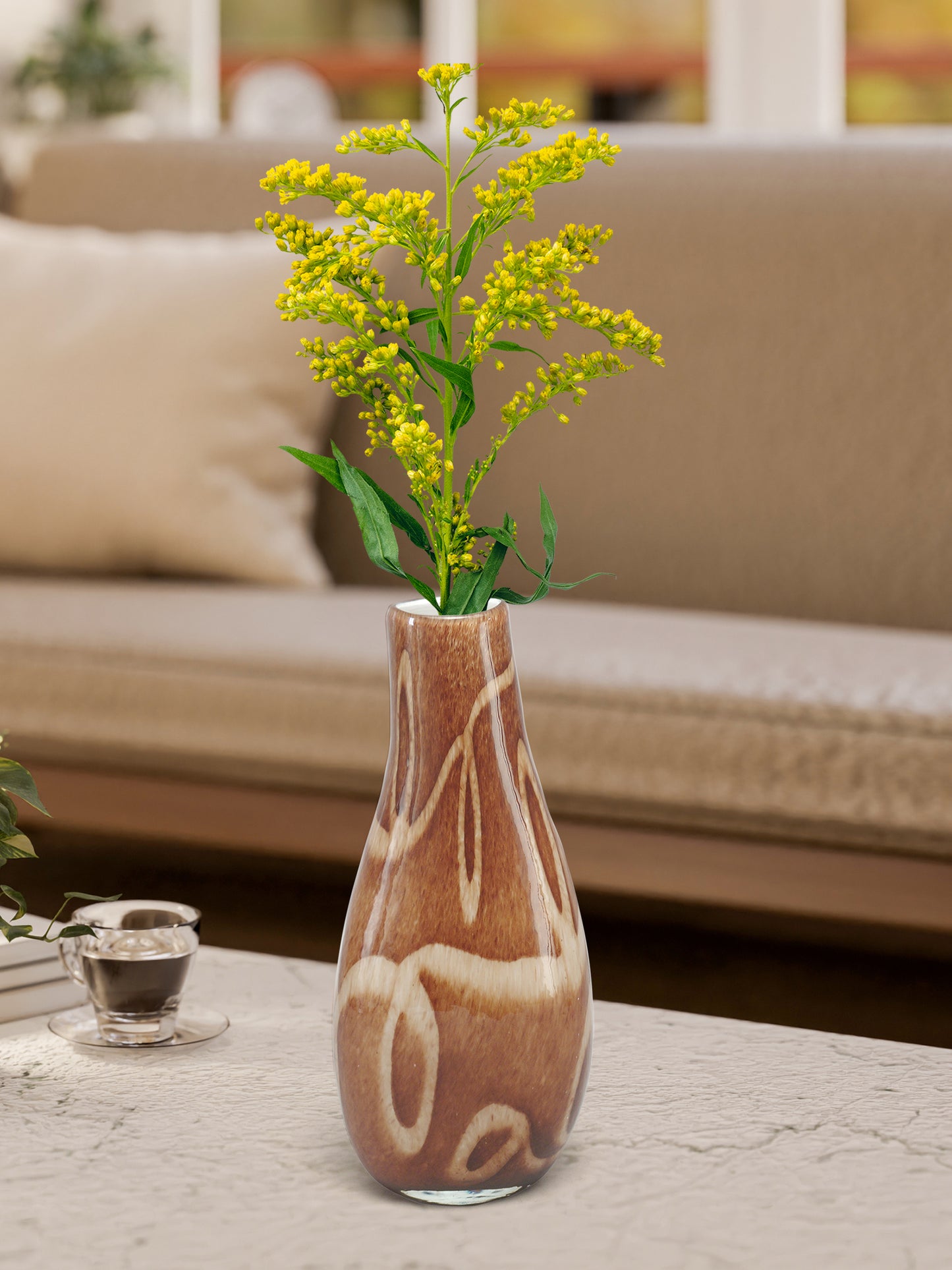 Gourd Hand Blown Art Glass Vase
