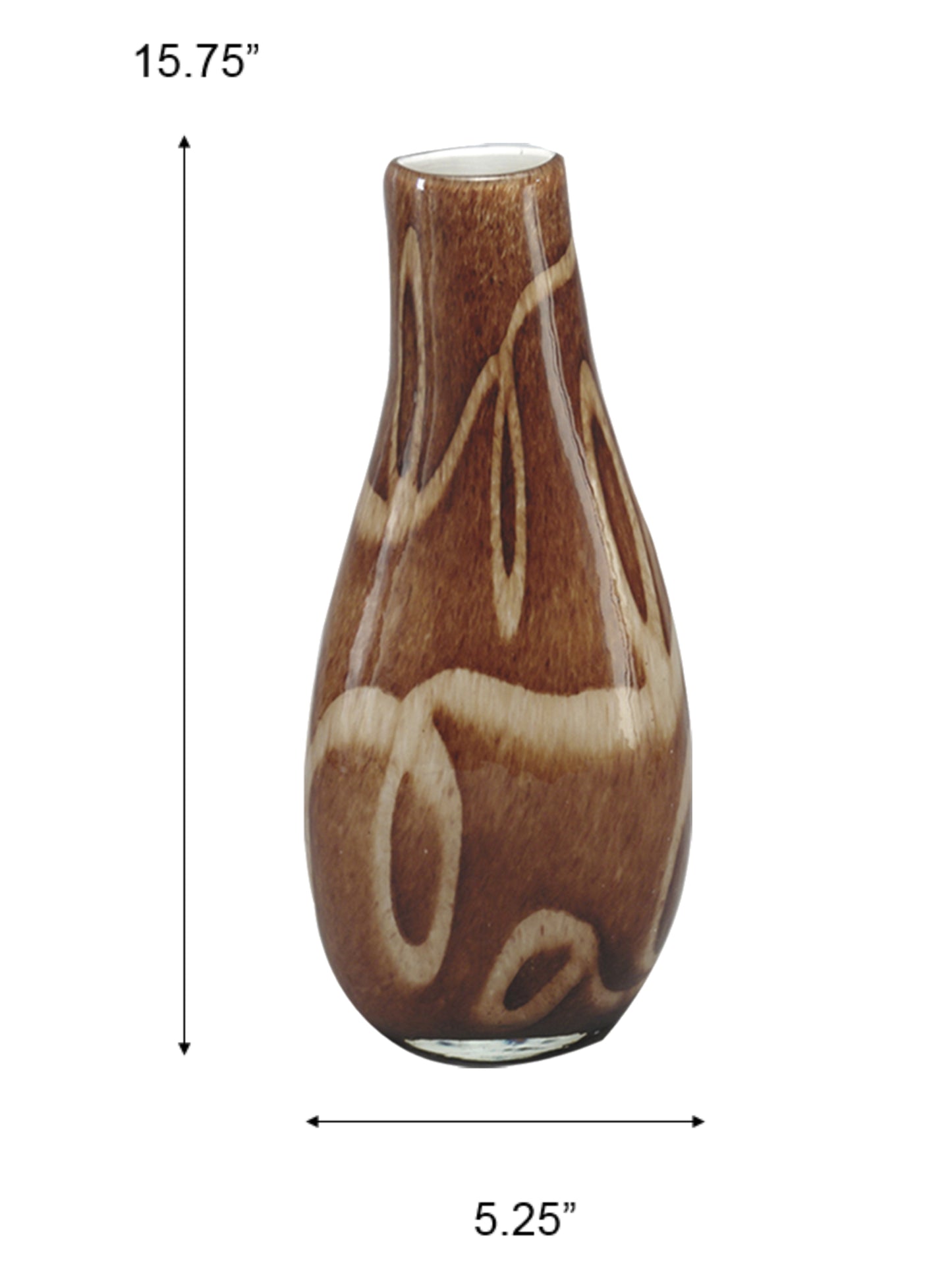 Gourd Hand Blown Art Glass Vase