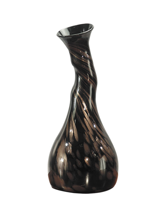 Twisted Gourd Hand Blown Art Glass Vase