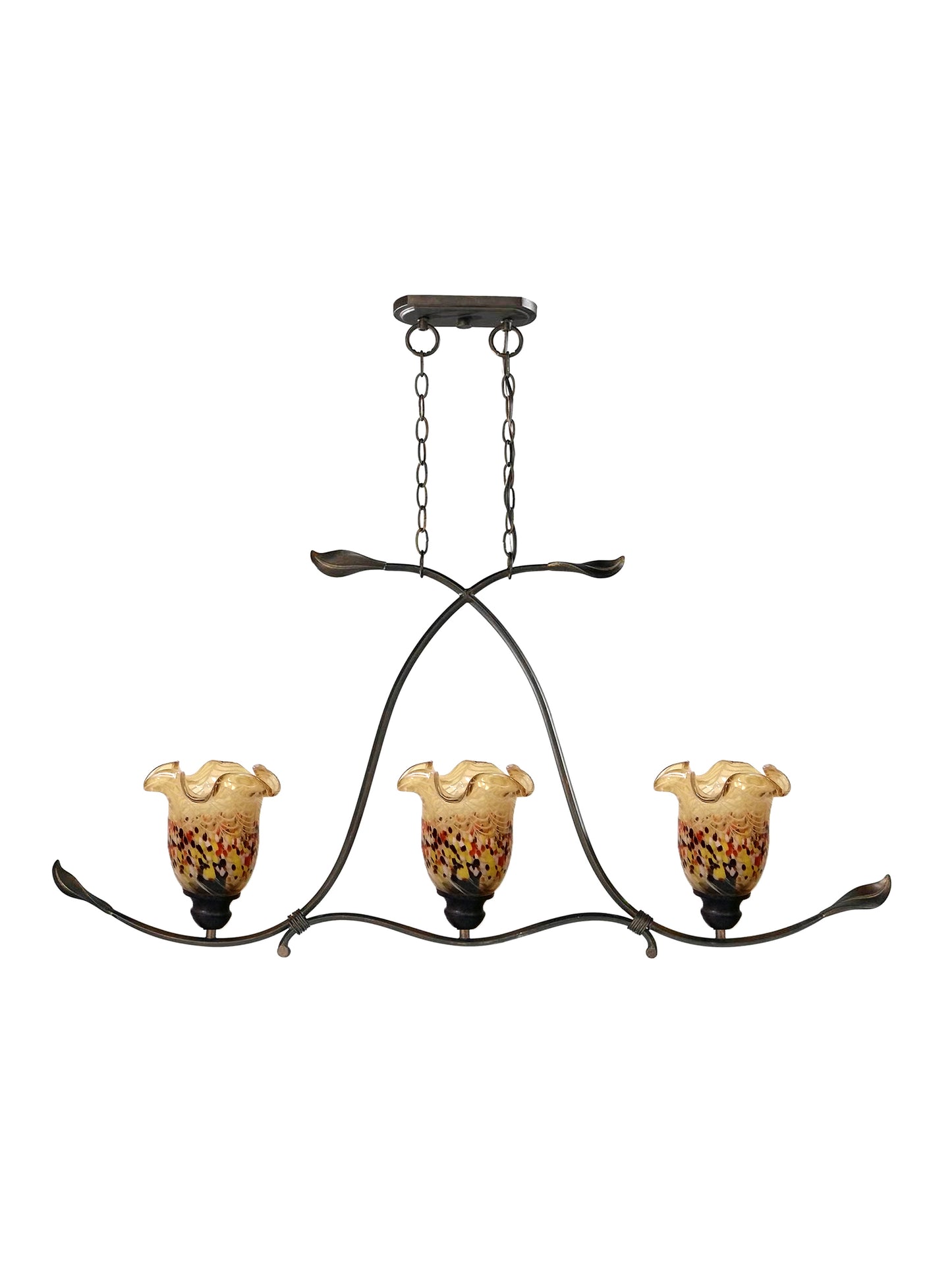 Luster 3-Light Hand Blown Art Glass Hanging Fixture