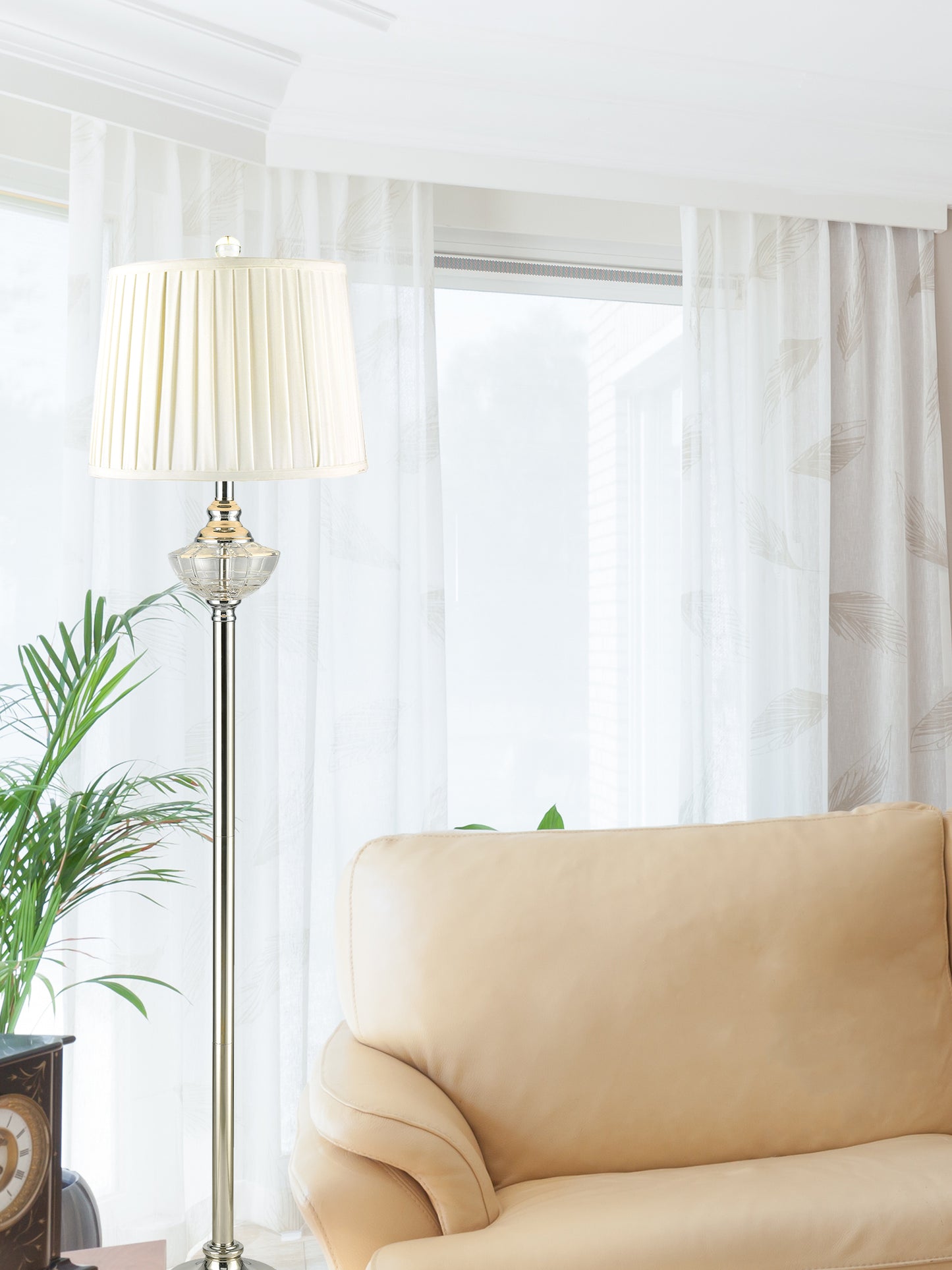 Leyla 24% Lead Crystal Floor Lamp