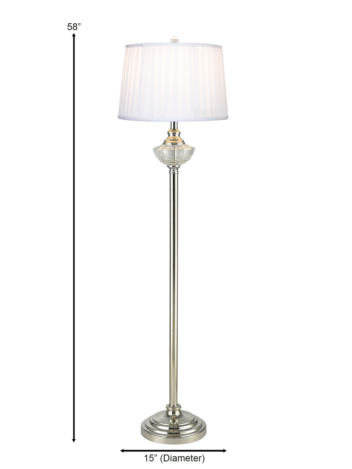 Leyla 24% Lead Crystal Floor Lamp