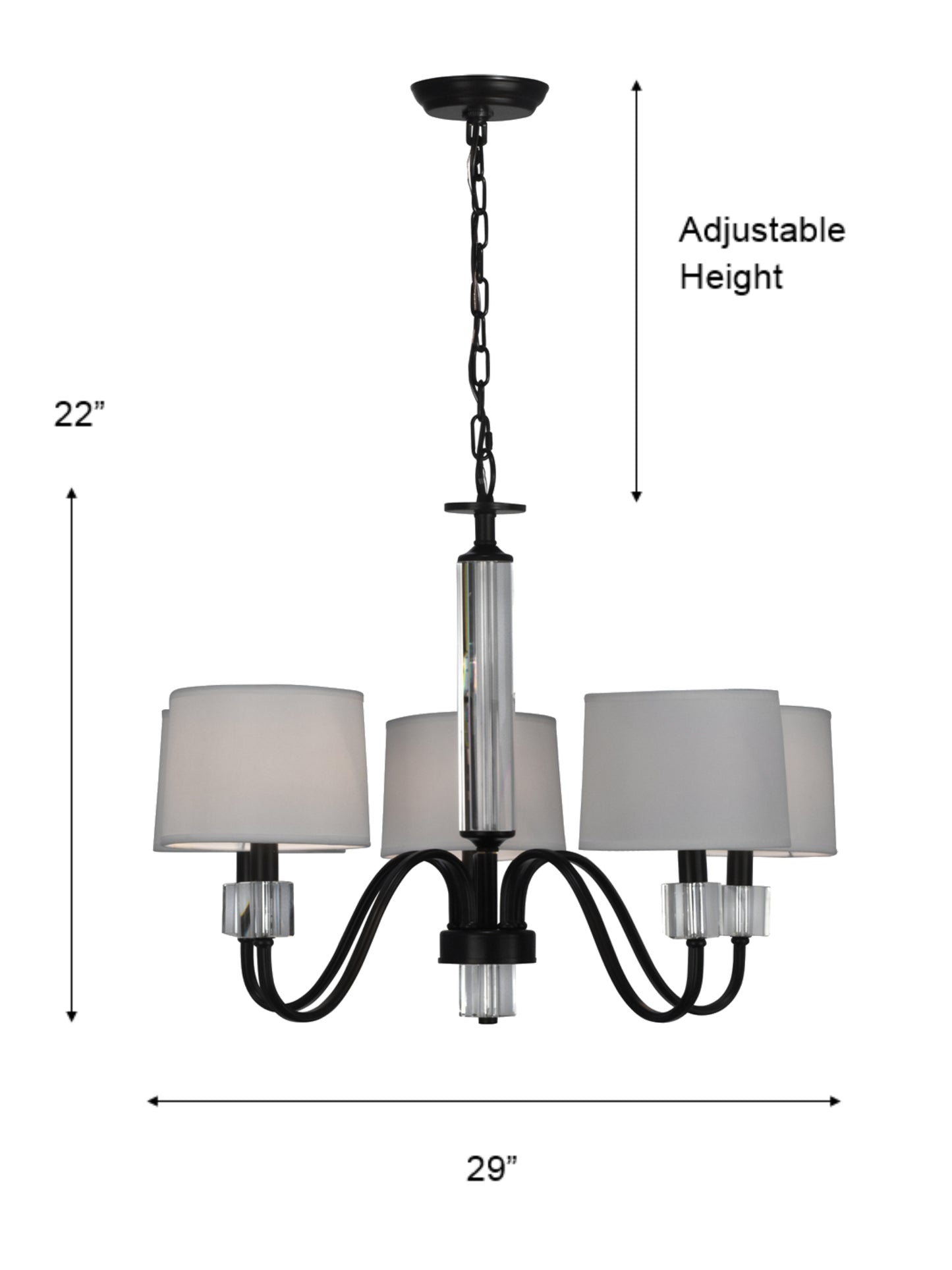 Lulue 5-Light Crystal Hanging Fixture