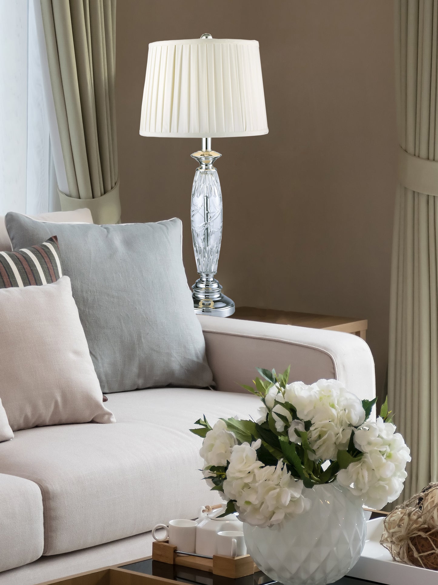 Powis 24% Lead Crystal Table Lamp