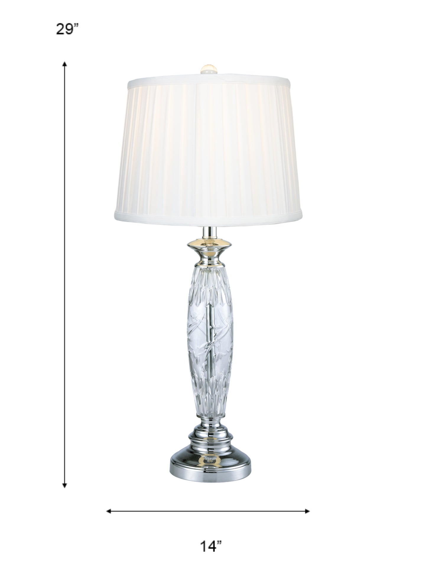 Powis 24% Lead Crystal Table Lamp