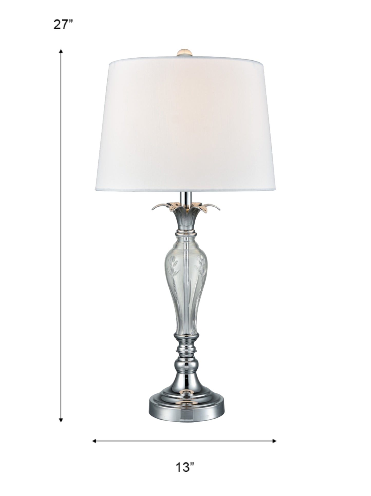 Charlotte 24% Lead Crystal Table Lamp