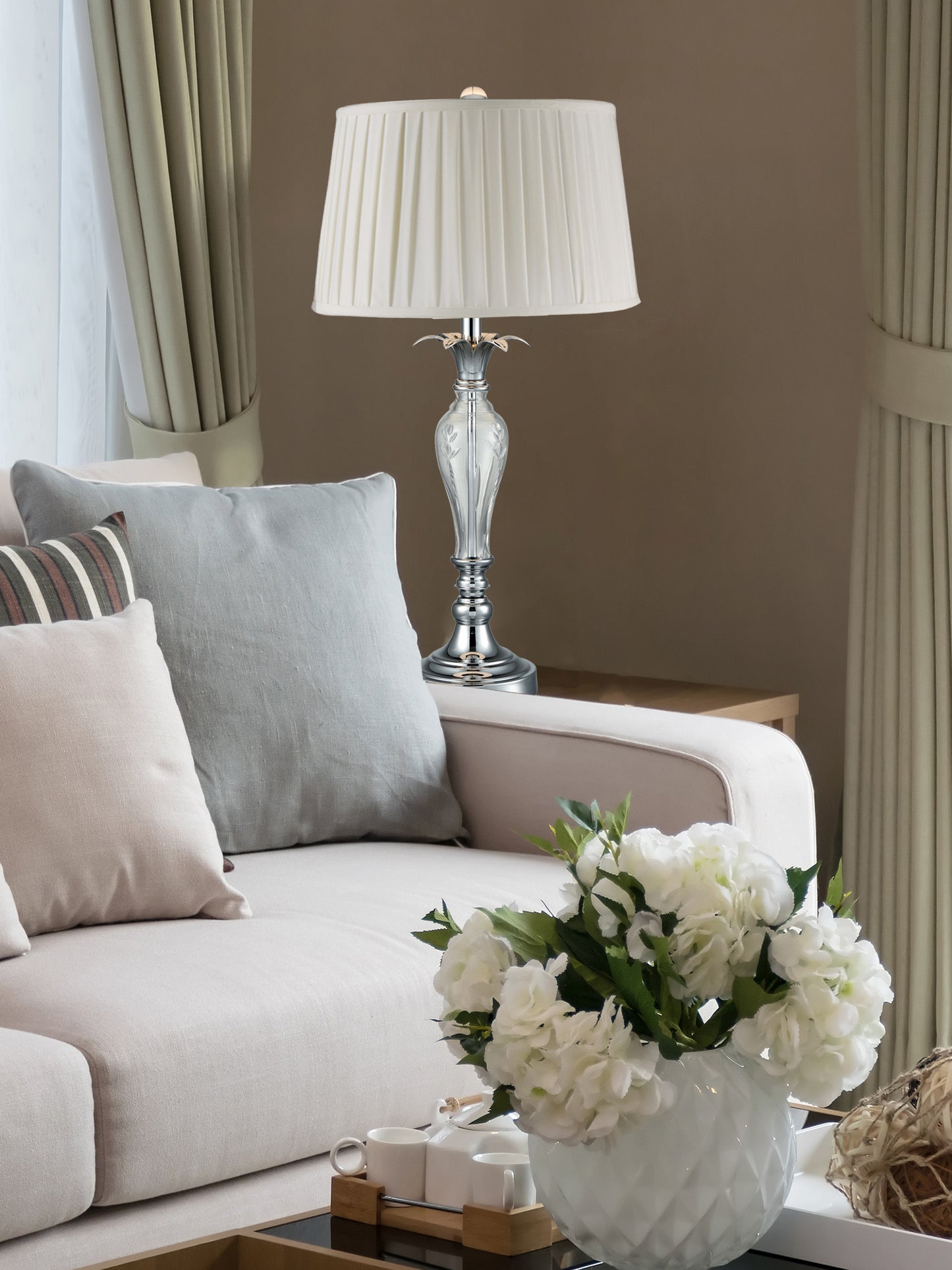 Charlotte 24% Lead Crystal Table Lamp