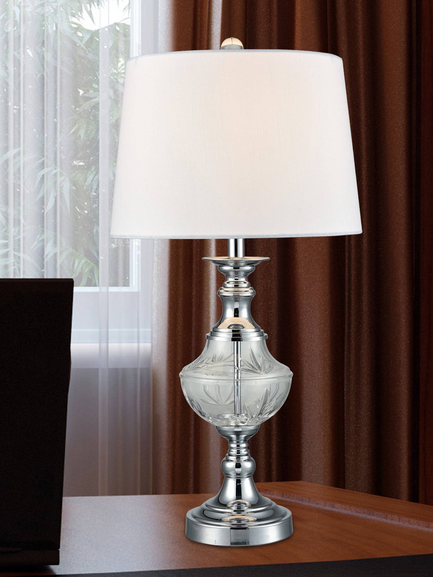 Frosted Murray 24% Lead Crystal Table Lamp