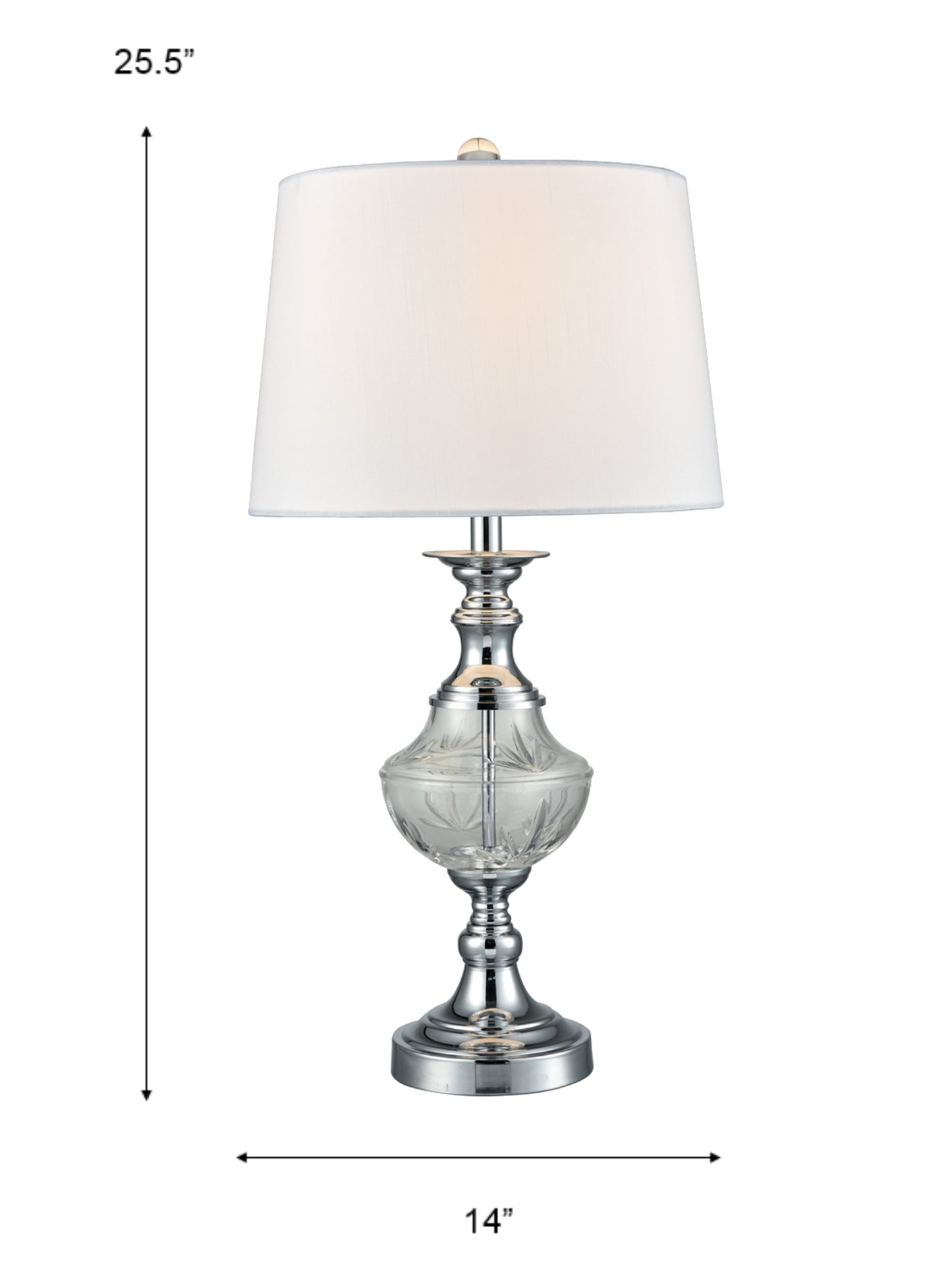 Frosted Murray 24% Lead Crystal Table Lamp