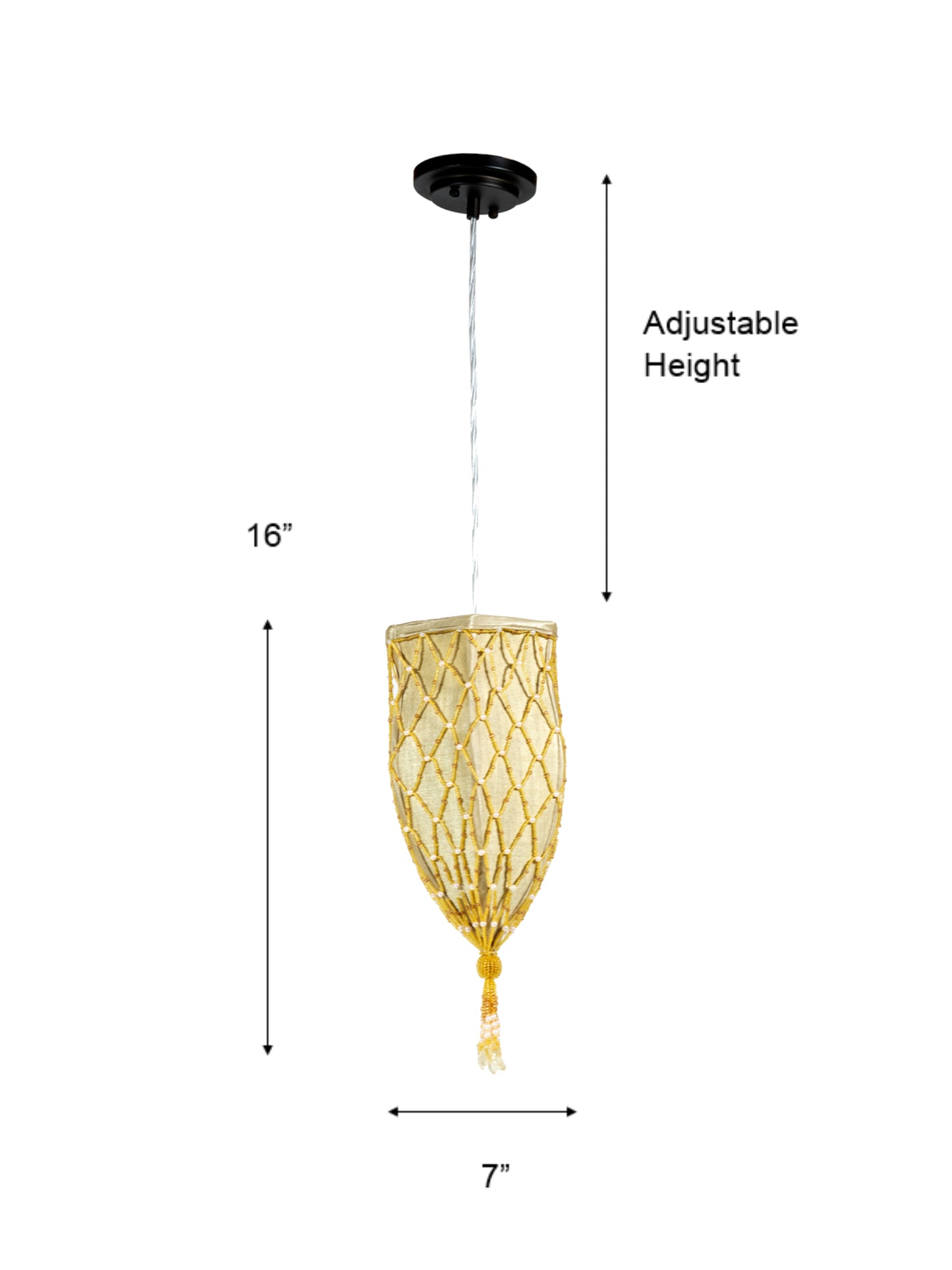 Vadio Egyptian Fabric Inverted Mini Pendant