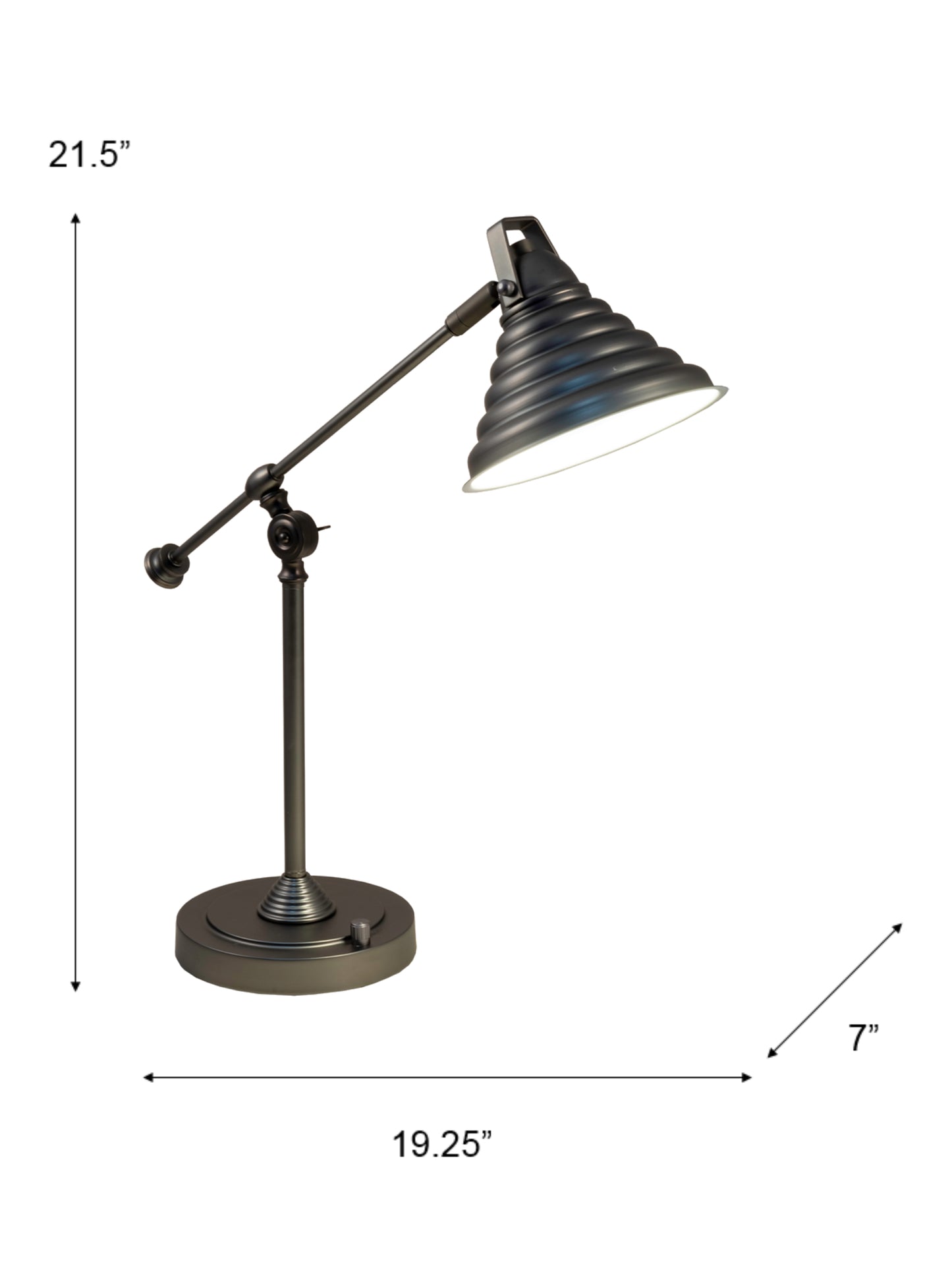Cone LED Desk Lamp with USB Charger