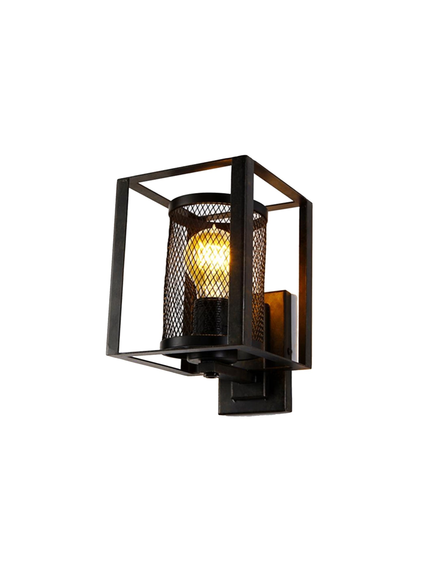 Finn Vintage Industrial Mesh Metal Wall Sconce