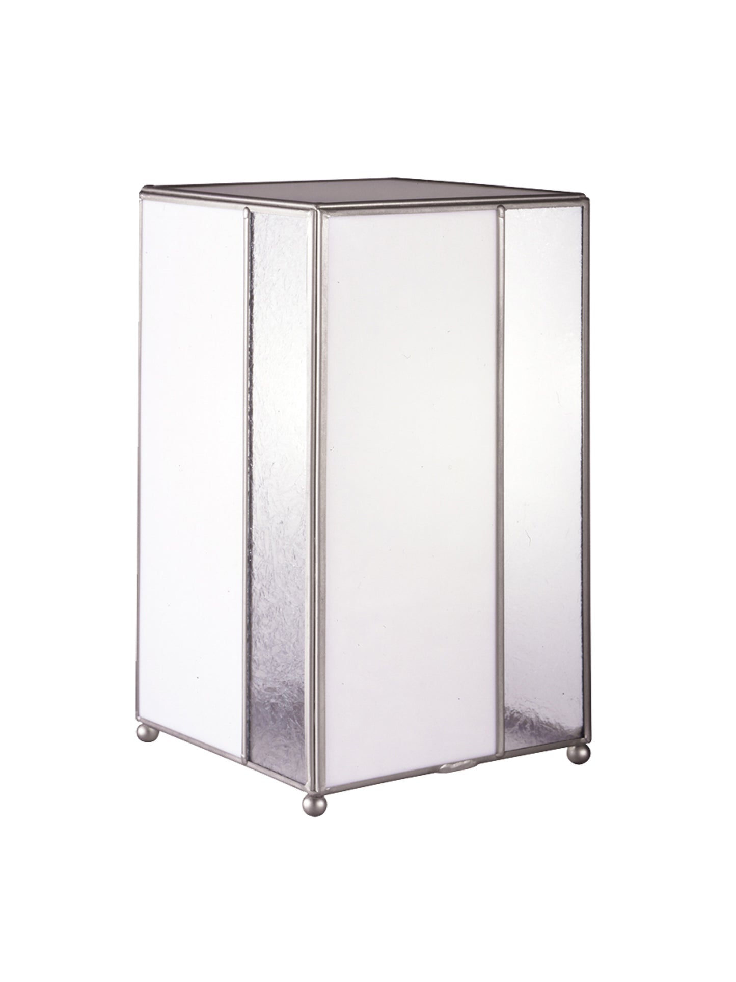 Monolith White Fused Glass Table Lamp
