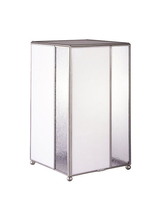Monolith White Fused Glass Table Lamp