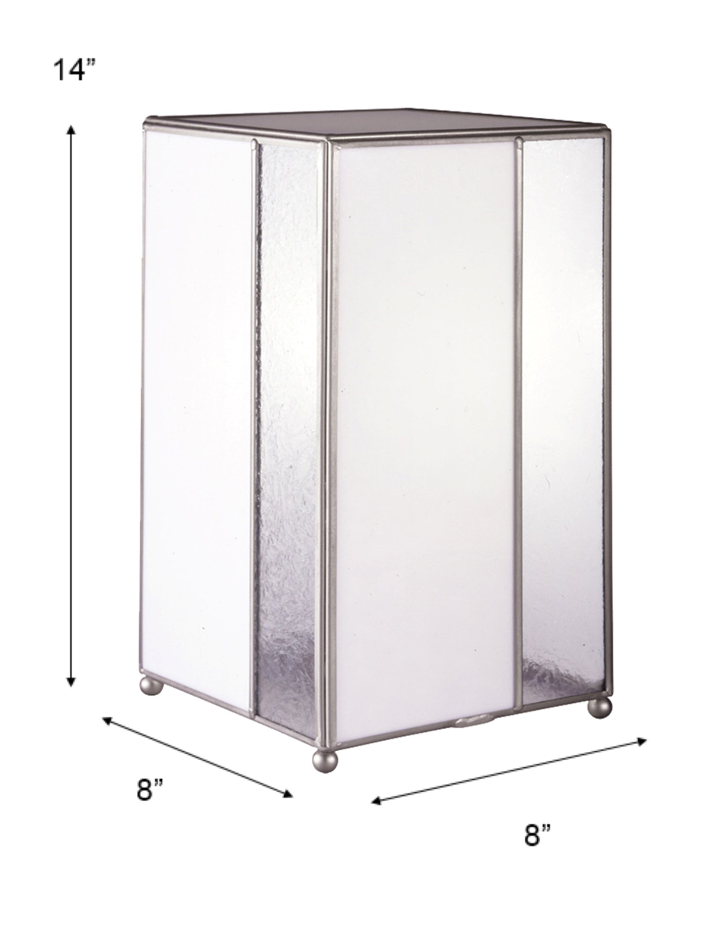 Monolith White Fused Glass Table Lamp