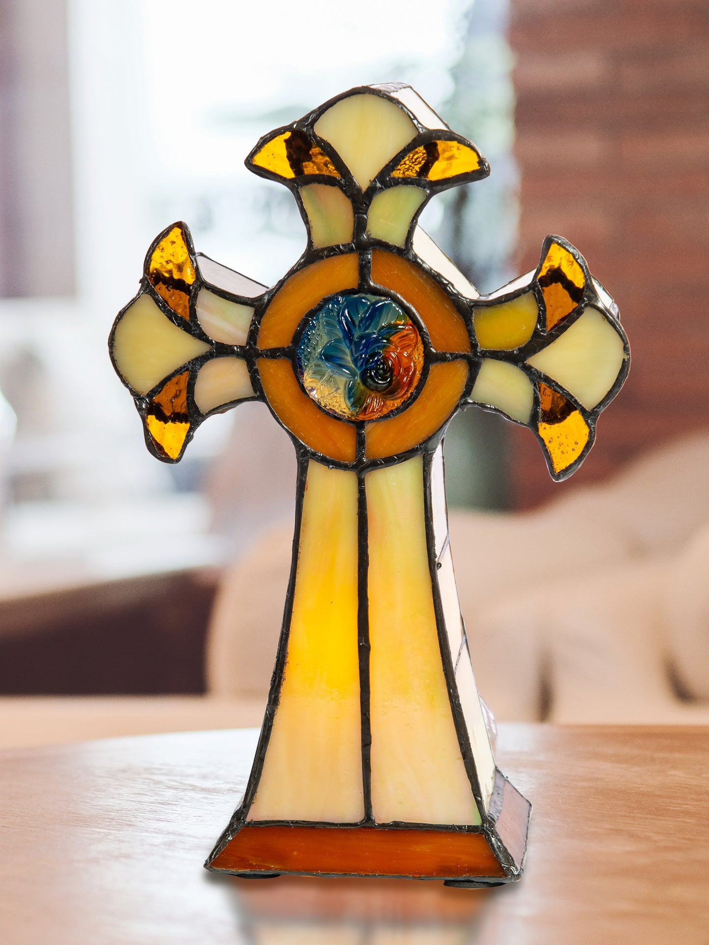 Cross Tiffany Accent Lamp