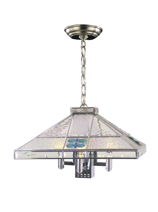 Blue Fused 5-Light Hanging Fixture