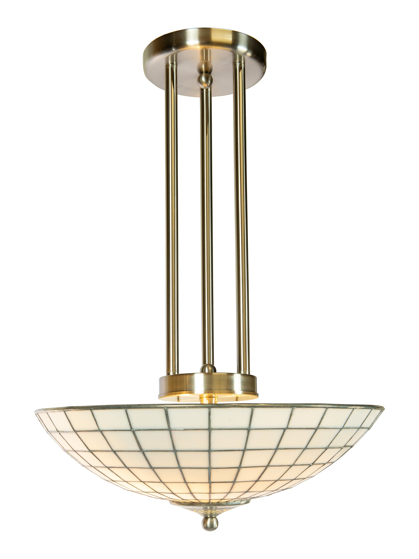 White Dome Tiffany Hanging Fixture