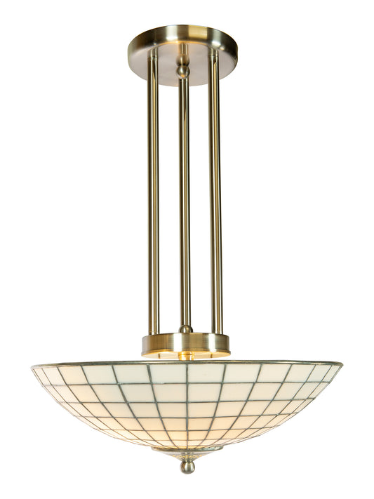 White Dome Tiffany Hanging Fixture