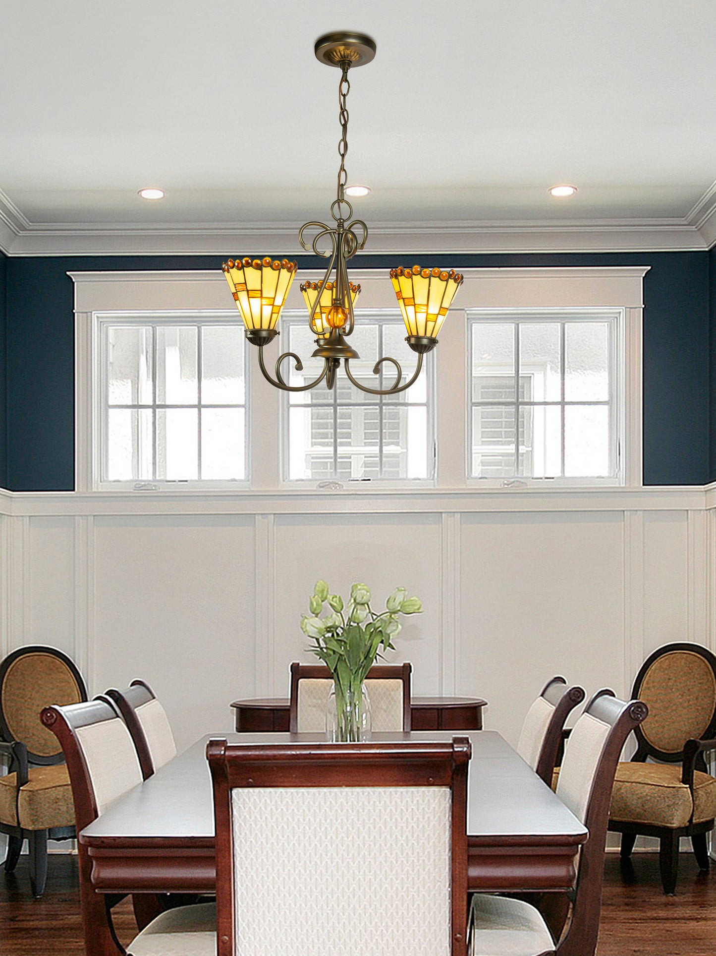 Jerome 3-Light Integrated LED Tiffany Hanging Fixture